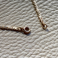 Midcentury era 18k gold Virola Link Necklace -Graduated width- 16.5 inch length