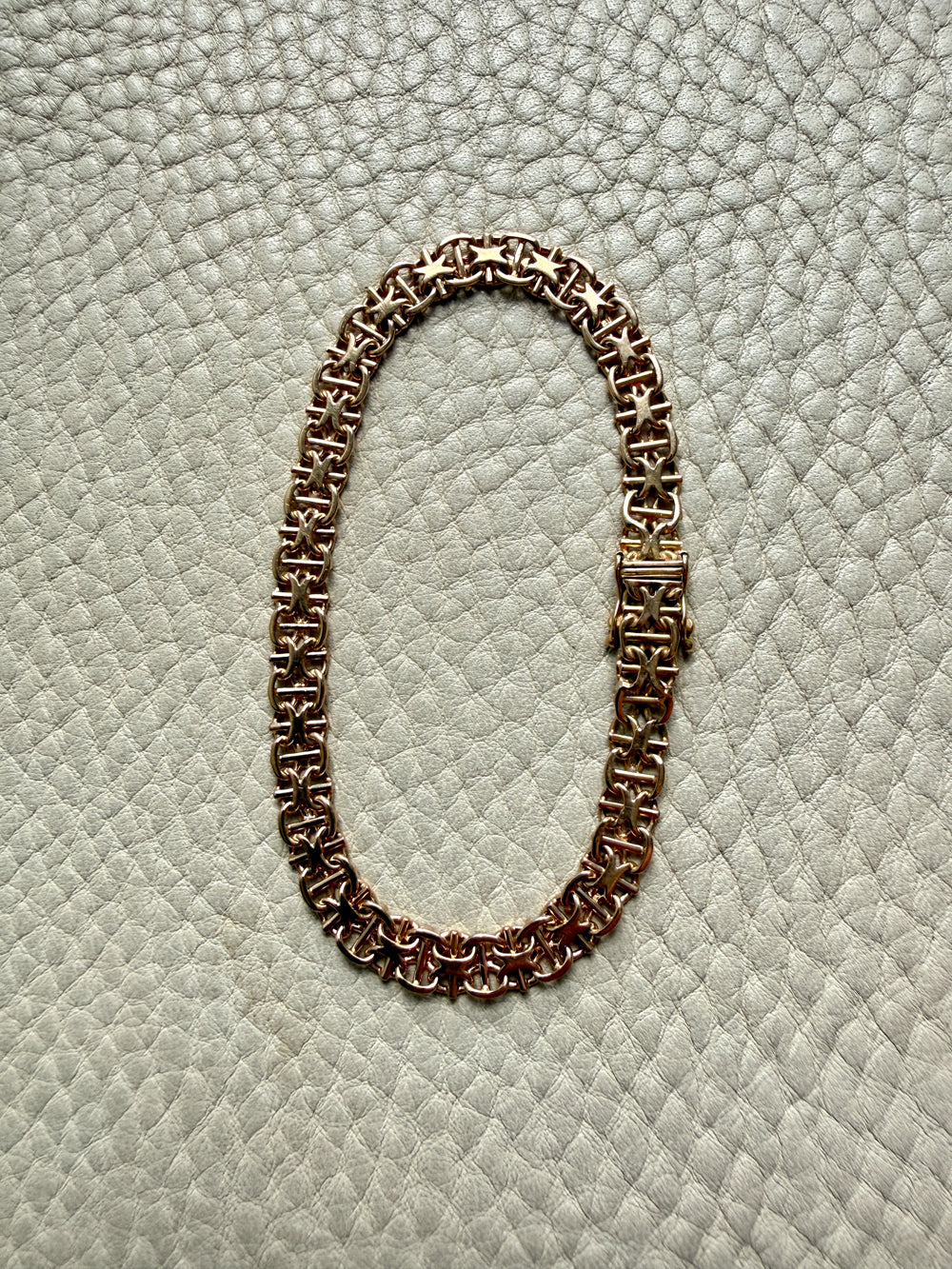 1964 Star link with bars - Bracelet in 18k gold - 7.5 inch length
