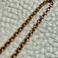Antique Rolo Link Watch Chain - bracelet or necklace extender in 18k gold - 12 inch length