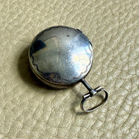 Antique Swedish Silver Round Locket / Pill Container Pendant – 1.6 Inch