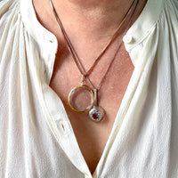 Vintage Swedish Rock Crystal Pendant Necklace Sterling Silver – 20 Inch Length