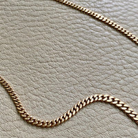 18k gold graduated curb link necklace, vintage from Sweden 1950s