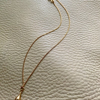 18k gold vintage swedish gold droplet pendant on matching 15inch 18k gold curb chain