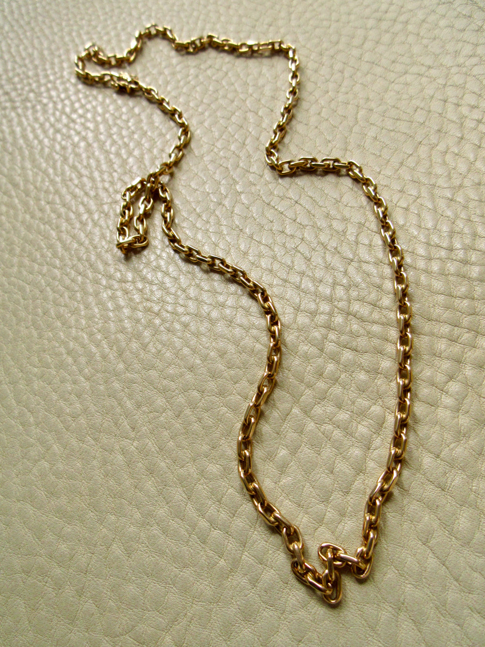 Chunky Vintage Danish 14k Gold Biker Chain Necklace – 23 Inch Length