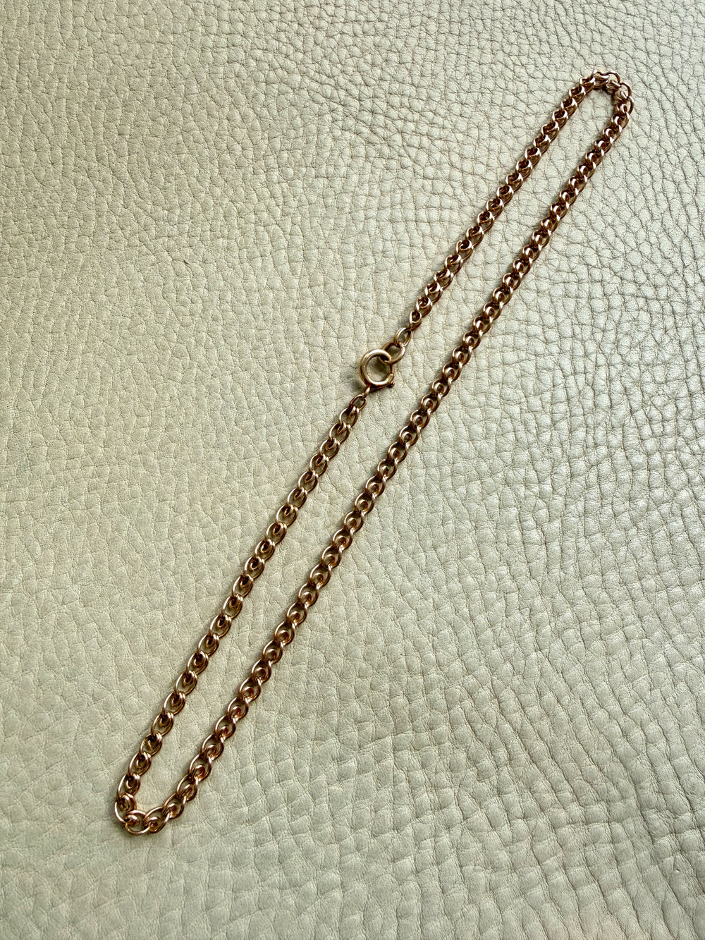 Vintage Swedish 18k Gold Spiral Link Chain Necklace – 17.25 Inch Length