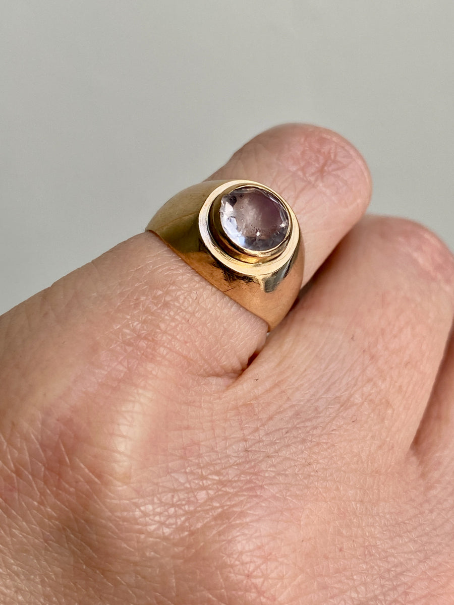 Vintage Danish 14k gold ring by Jørgen Larsen 1957-1973 - Size 5