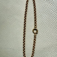 Chubby! 18k Gold Rolo Link Necklace with Large Bolt Clasp - 17.8 inch length