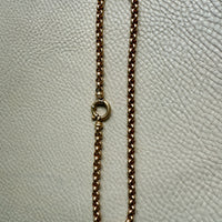 Chubby! 18k Gold Rolo Link Necklace with Large Bolt Clasp - 17.8 inch length