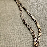 Exquisite 14k gold Wishbone link necklace by Jens Poul Asby - 16.2 inch length