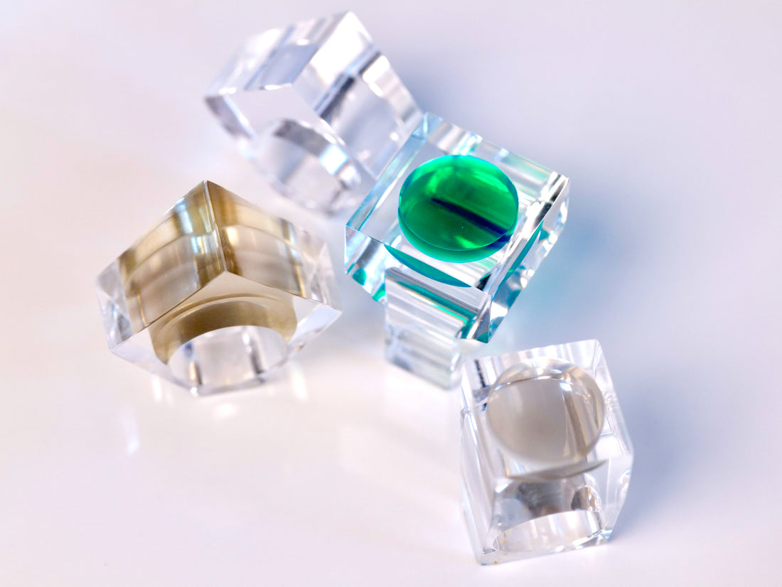 Vintage Siv Lagerström Clear Acrylic Ring – Size 6.25