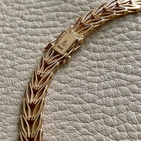 Exquisite 14k gold Danish Leaf Link necklace - geneva variation - by Jens Poul Asby