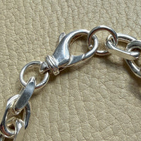 CHUNKY Vintage Sterling Silver Biker Chain Necklace - 19.5 inch length
