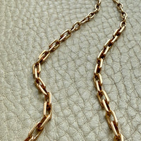 Vintage Swedish 18k Gold Graduated Elongated Link Necklace – 16.5 Inch Length