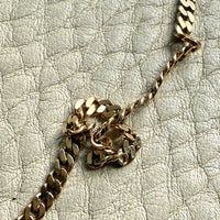 Vintage Swedish Pressed Curb Chain Necklace 18k Gold - 19.4 inch length