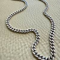 Vintage Italian Sterling Silver Curb Link Chain Necklace by Balestra – 20.25 Inch Length