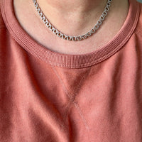 Vintage Sterling Silver Double Link Curb Chain Necklace – 17 Inch Length