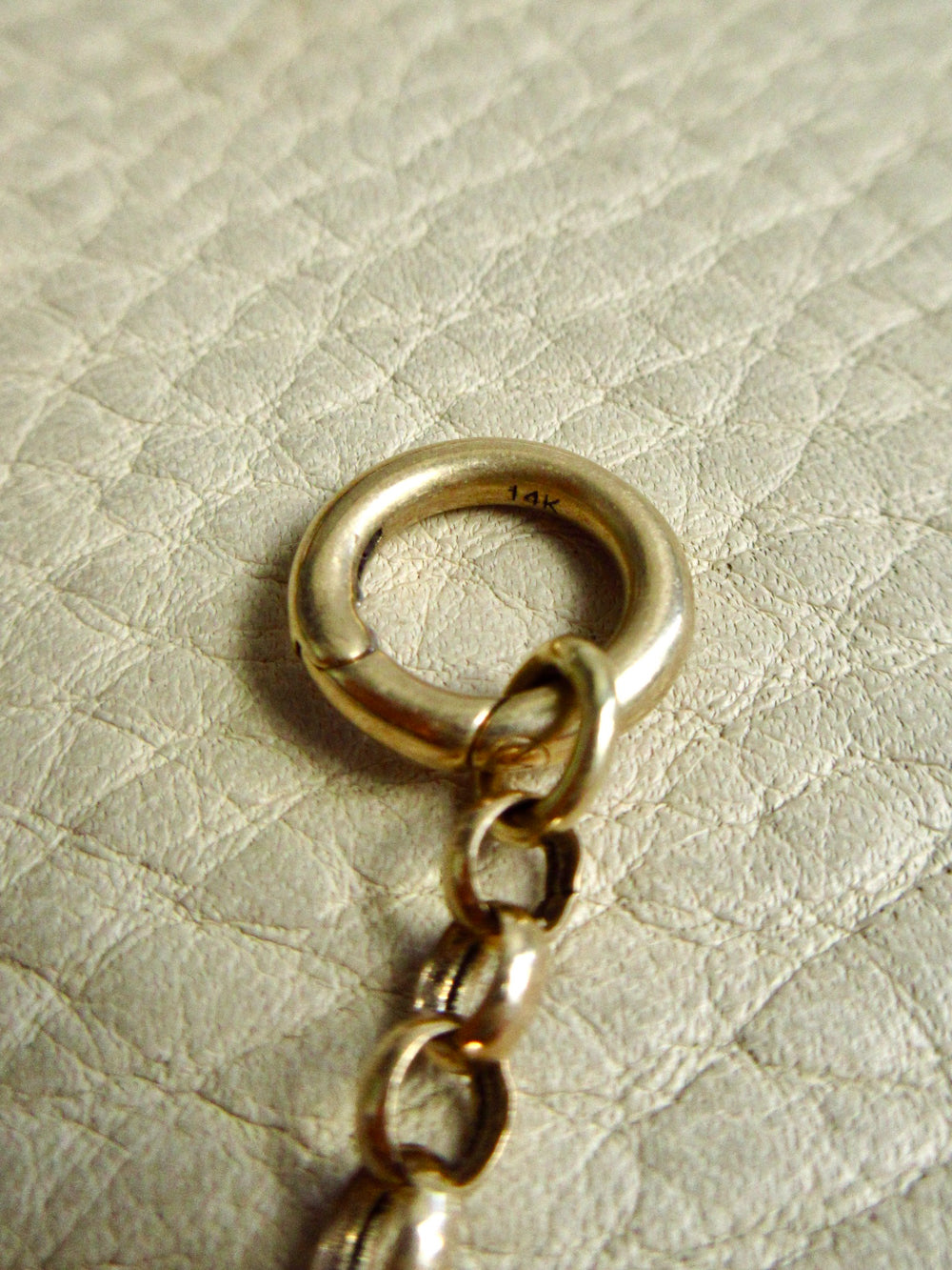 Vintage 14k Gold Rolo Chain Bracelet with Push Clasp – 6.7 Inch Length