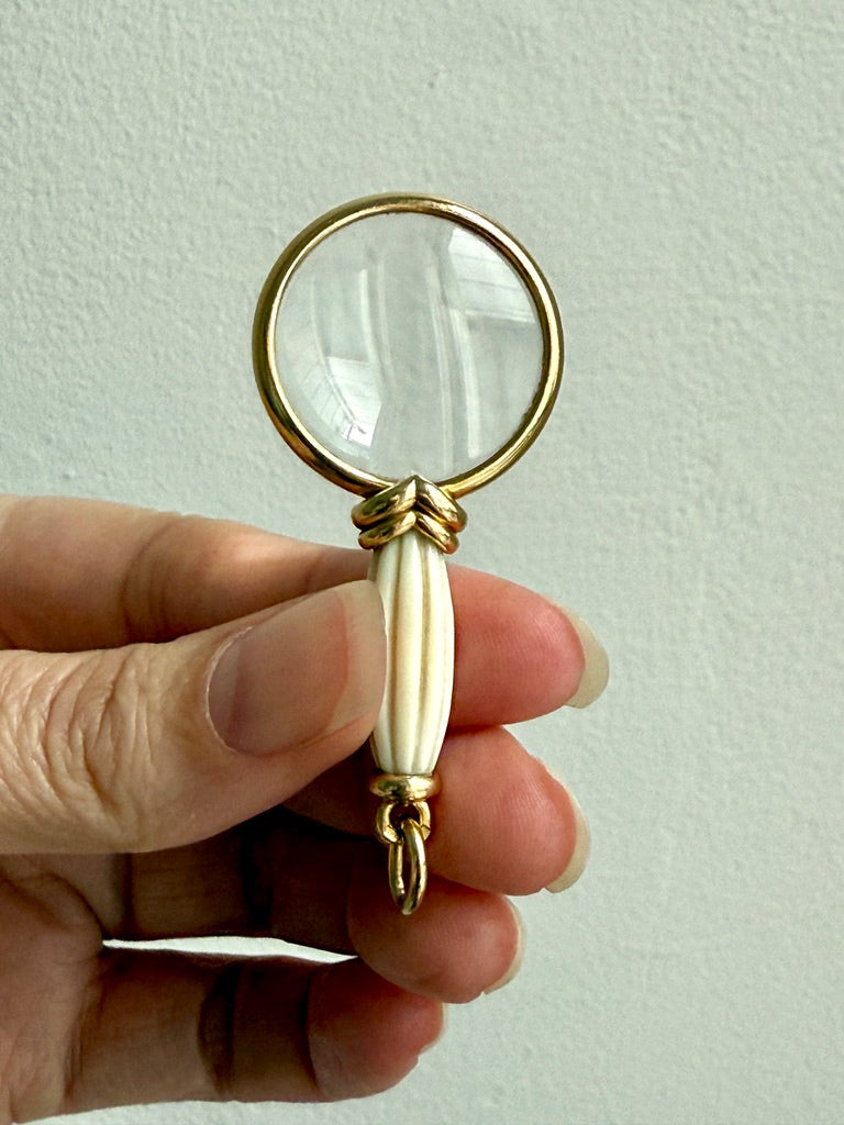 INCREDIBLE - Antique Quizzing Glass pendant - 18k Gold