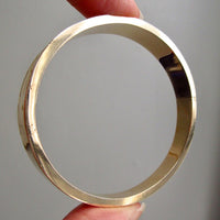 1960s era Vintage Danish 14k Gold Hinged Bangle Bracelet – 7 inch Interior Circumference