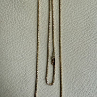 Antique Byzantine Link Necklace in 14k gold - Excellent 35.75” long length!