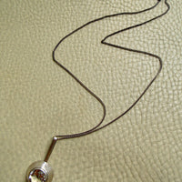Vintage Swedish Rock Crystal Pendant Necklace Sterling Silver – 20 Inch Length