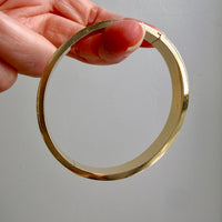 1960s era Vintage Danish 14k Gold Hinged Bangle Bracelet – 7 inch Interior Circumference