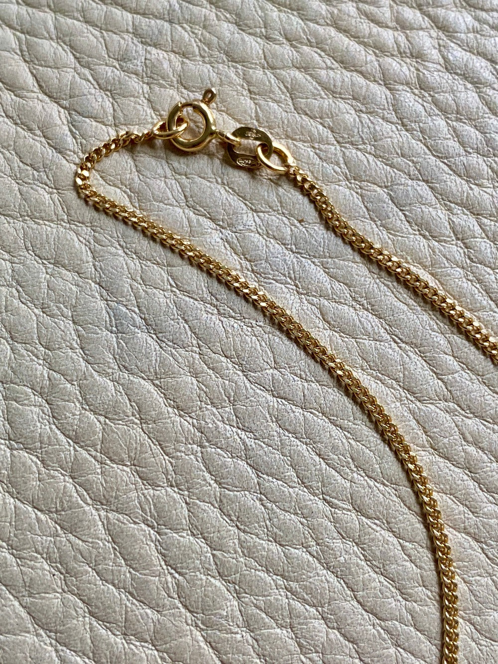 Italian vintage 18k gold curb link necklace by Balestra - 21 inch length