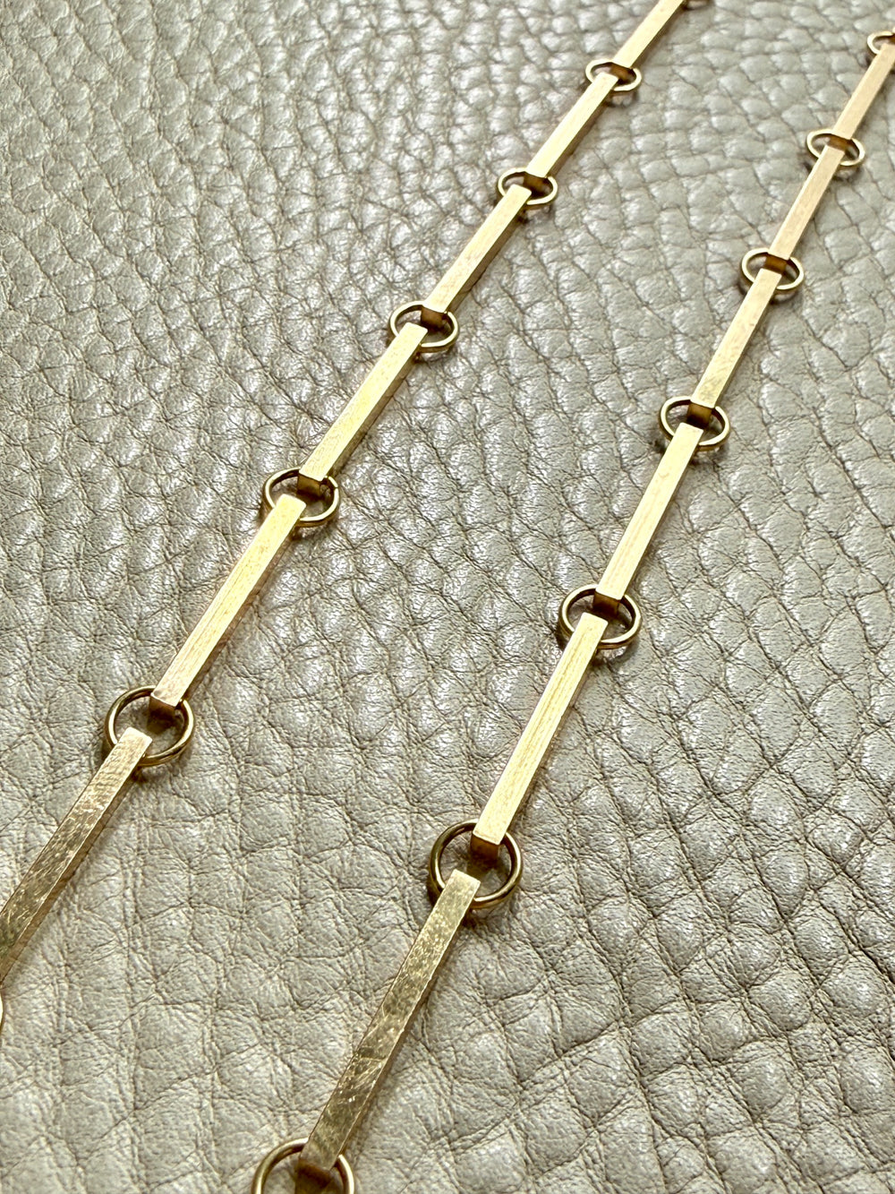 1979 Signed Swedish Vintage Bar Link Necklace 18k Gold, 29 gram – 20.5 Inch Length