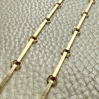 1979 Signed Swedish Vintage Bar Link Necklace 18k Gold, 29 gram – 20.5 Inch Length
