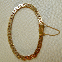 Exquisite 1940 Swedish Vintage Virola Link Bracelet 18k Gold – 7.5 Inch Length