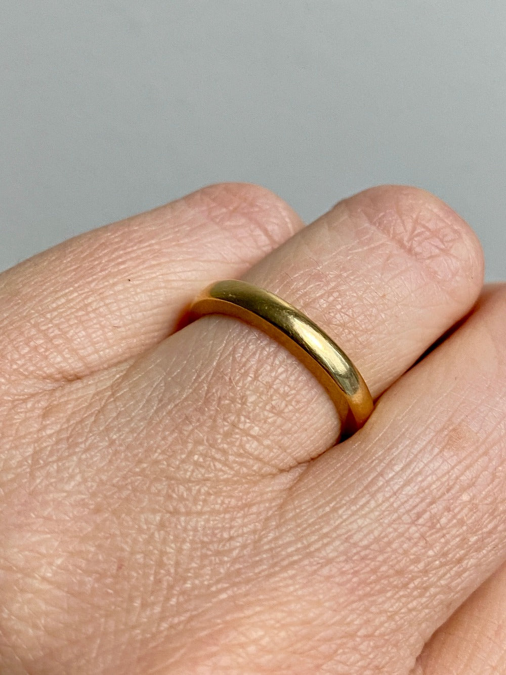 1953-1959 Swedish vintage 18k gold band ring - size 6
