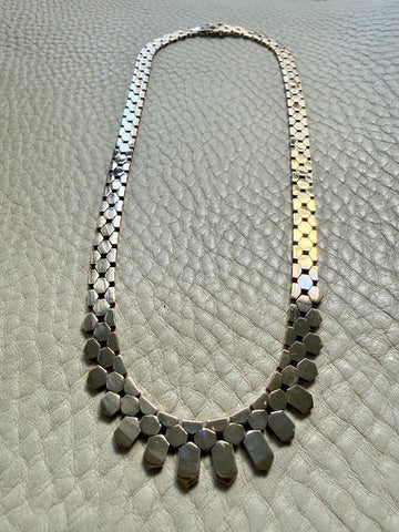 SPECIAL! Vintage Hexagon Link Necklace in 14k gold - 15.75 inch length