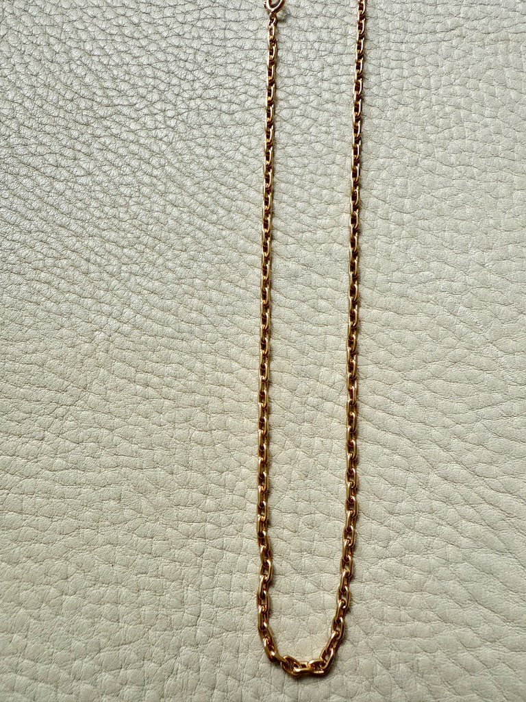 1926 Gothenburg, Vintage 18k Gold Biker Link Chain Necklace - 24 inch length