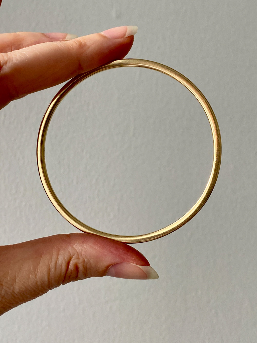 Vintage Scandinavian 14k solid gold bangle 1967-1973 - 8 inch interior circumference