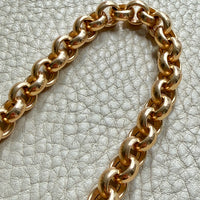 Chubby Vintage 18k Gold Rolo Link Chain Necklace – 16.9 Inch Length