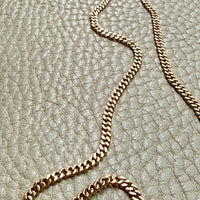 1943 Swedish Vintage Gold Curb Link Watch Chain Necklace 18k Gold – 16 Inch Length