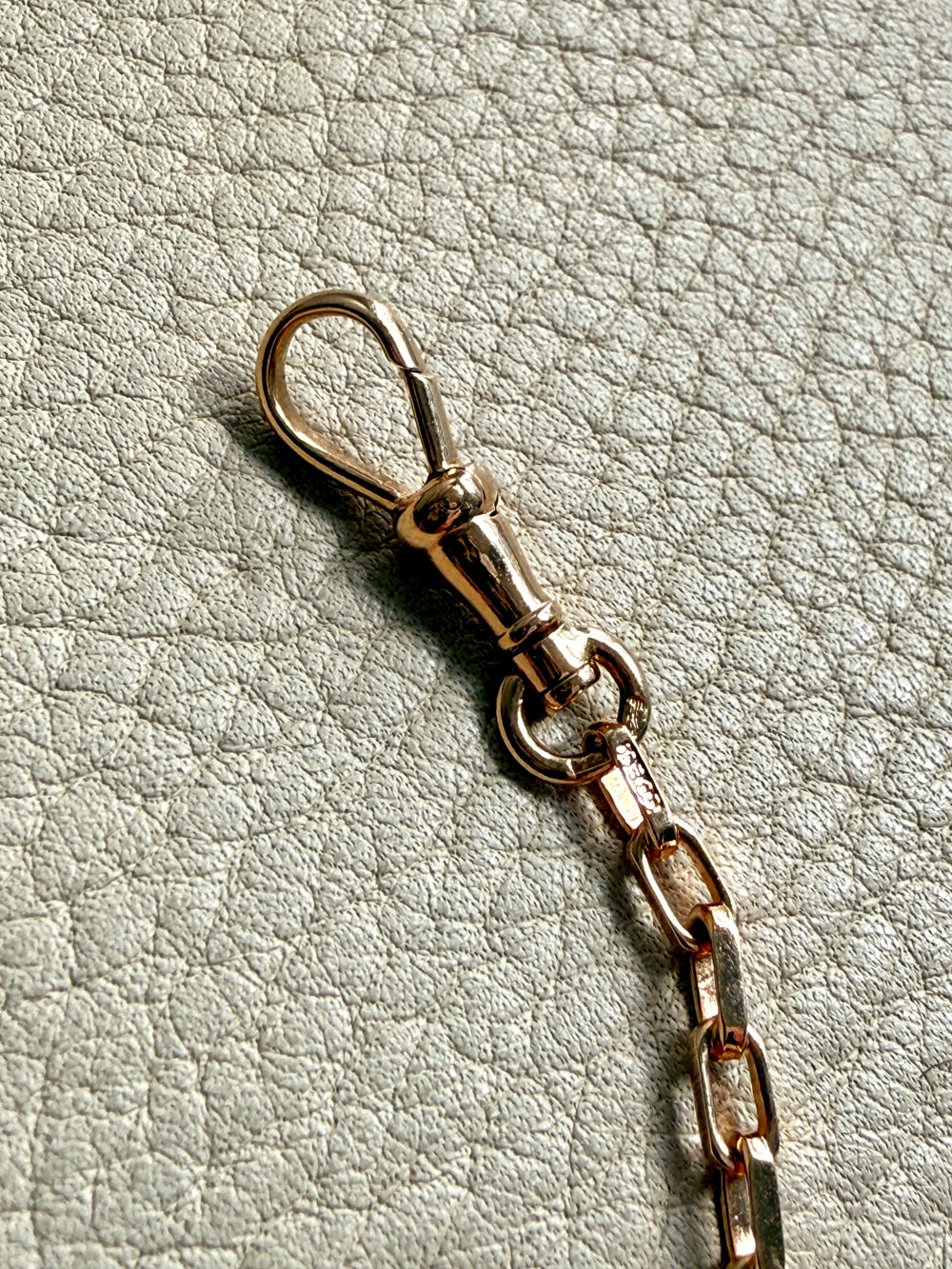 Swedish Vintage Watch Chain - Bracelet or Necklace extender in 18k gold - 7.6 inch adjustable length