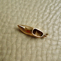 Vintage 14k Gold Pointed Bootie Charm – 1" Drop