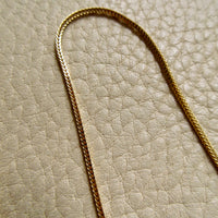 Vintage Balestra Long Length Square Foxtail link necklace in 18k gold, 27.6 inch length