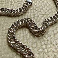 Vintage Sterling Silver Spiral Link Chain Necklace – 19.9 Inch length
