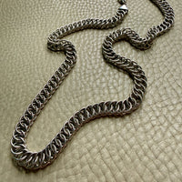Vintage Sterling Silver Spiral Link Chain Necklace – 19.9 Inch length