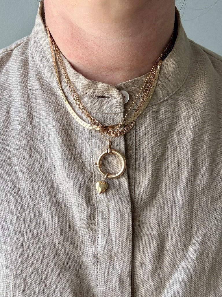 18k Gold Antique Large Bolt Clasp - Excellent for your Pendants/Charms