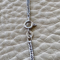 vintage 18k italian white gold curb link chain necklace 16inch