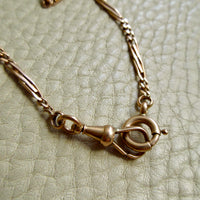 Rosy 14k Gold Bar and Curb Watch Chain Necklace - 16.7 inch length