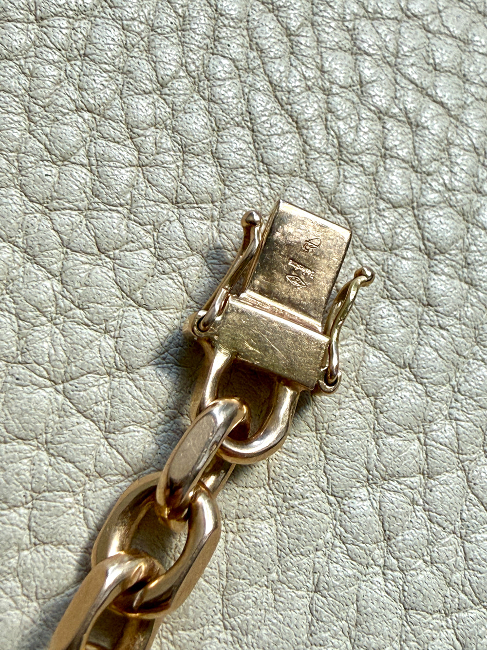 SOLID CHUNK!! 18k Gold Biker Chain Bracelet - By Classic Italian Maker Balestra - 8 inch length