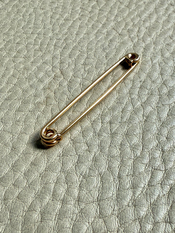 1936 Swedish Vintage 18k gold safety pin brooch or chain extender