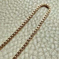 Danish Vintage 14k Gold Box Link Chain Necklace signed SV. C – 16.5 Inches
