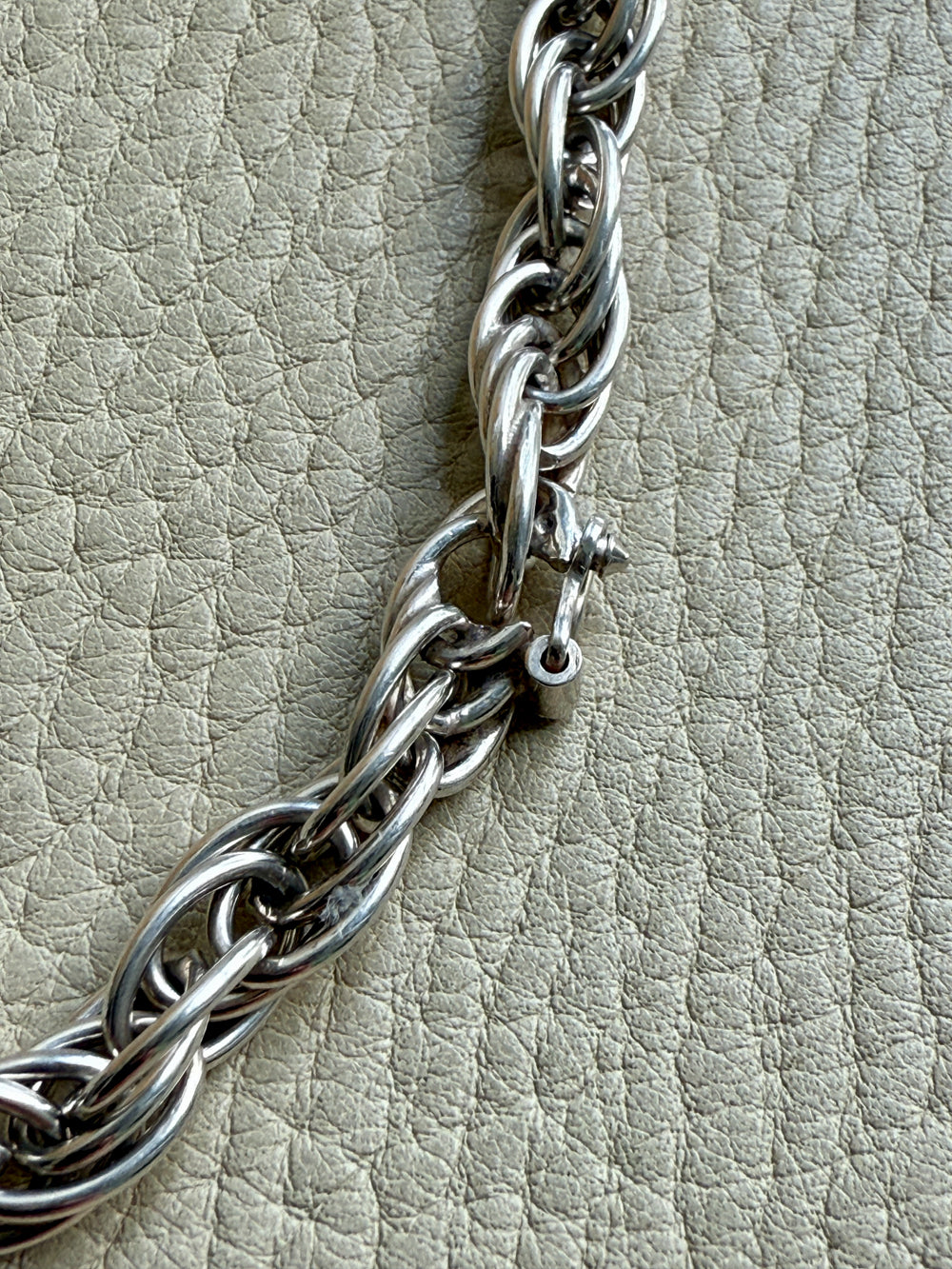 1976 Birmingham Sterling Silver Spiral Link Necklace - 19.75 inch length