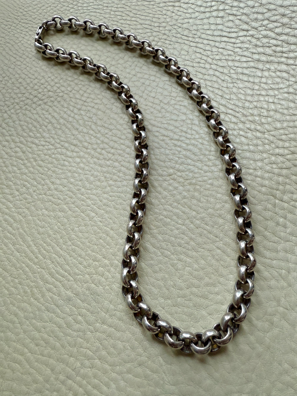 QUITE A ROLO! Chubby 91 gram Silver Rolo Link Necklace with - 19.9 inch length