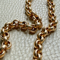 18k gold vintage rolo link necklace penelopepenelope.com